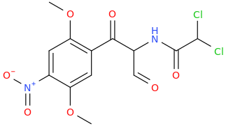 2-(dichloroacetamido)-3-(4-nitro-2,5-dimethoxyphenyl)-1,3-dioxo-propane.png