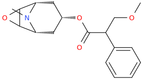  6,7-epoxytropan-3α-oxycarbonyl-1-phenyl-2-methoxyethane.png