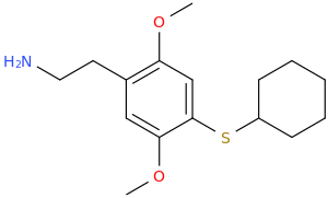 2-amino-1-(2,5-dimethoxy-4-(cyclohexyl-sulfanyl)-phenyl)-ethane.png