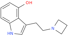 1-(4-hydroxyindole-3-yl)-2-(azacyclobut-1-yl)ethane.png