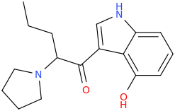 1-oxo-1-(4-hydroxyindole-3-yl)-2-(1-pyrrolidinyl)pentane.png