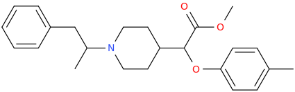N-(2-phenyl-1-methylethyl)-1-(piperidine-4-yl)-1-carbomethoxy-1-(4-methylphenyl)oxymethane.png