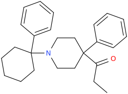 1-(1-phenyl-1-cyclohexyl)-4-phenyl-4-(1-oxopropyl)piperidine.png