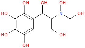 1-(2,3,4,5-tetrahydroxyphenyl)-1-hydroxy-3-hydroxy-2-(hydroxymethylhydroxyamino)propane.png