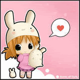 cuterabbitandgirl.gif