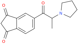 1-(1,3-dioxo-indan-5-yl)-1-oxo-2-(1-pyrrolidinyl)-propane.png