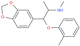 (1-(3,4-methylenedioxyphenyl)-2-methylaminoprop-1-yl)-(2-methylphenyl)-ether.png