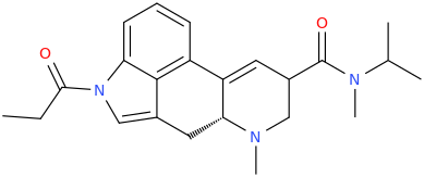 (7R)-N%2C6-dimethyl-N-(propan-2-yl)-11-propanoyl-6%2C11-diazatetracyclo%5B7.6.1.0%C2%B2%2C%E2%81%B7.0%C2%B9%C2%B2%2C%C2%B9%E2%81%B6%5Dhexadeca-1(16)%2C2%2C9%2C12%2C14-pentaene-4-carboxamide.png