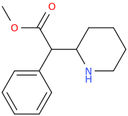      1-phenyl-1-carbomethoxy-(2-piperidinyl)methane.png