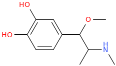   1-(3,4-dihydroxyphenyl)-1-methoxy-2-methylaminopropane.png