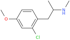   1-(4-methoxy-2-chlorophenyl)-2-methylaminopropane.png