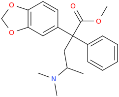   2-dimethylamino-4-(3,4-methylenedioxyphenyl)-4-phenyl-4-carbomethoxybutane.png