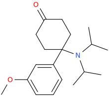   4-oxo-1-diisopropylamino-1-(3-methoxyphenyl)cyclohexane.png