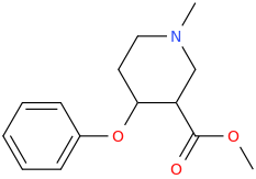  1-methyl-3-carbomethoxy-4-(phenyloxy)piperidine.png
