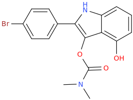  3-(dimethylaminocarbonyloxy)-2-(4-bromophenyl)-4-hydroxyindole.png