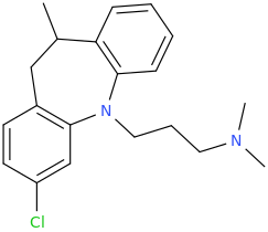  N,N-dimethyl-10-methyl-10,11-dihydro-3-chlorodibenz%5bb,f%5dazepine-5-propanamine.png