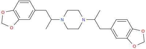 1,4-bis(2-(3,4-methylenedioxyphenyl)-1-methylethyl)-piperazine.png