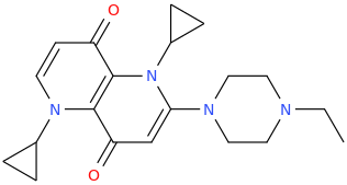 1,5-dicyclopropyl-4,8-dioxo-1,4,5,8-tetrahydro-5-aza-2-(1-ethylpiperazin-4-yl)quinoline.png