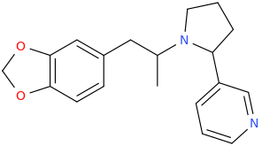 1-(1-methyl-2-(3,4-methylenedioxyphenyl)ethyl)-2-(3-pyridinyl)pyrrolidine.png