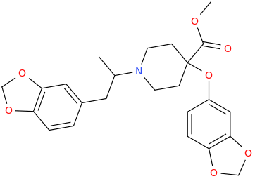 1-(1-methyl-2-(3,4-methylenedioxyphenyl)ethyl)-4-carbomethoxy-4-(3,4-methylenedioxyphenoxyl)piperidine.png