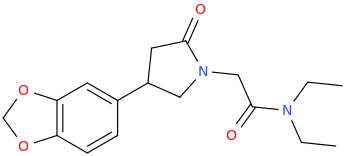 1-(1-oxo-1-diethylaminoethyl)-(2-oxo-4-(3,4-methylenedioxyphenyl)-pyrrolidine).png