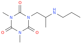 1-(2,4,6-trioxo-1,3,5-triaza-3,5-dimethylcyclohexane-1-yl)-2-(propylamino)propane.png