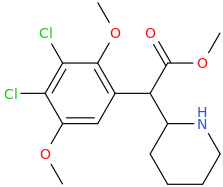 1-(2,5-dimethoxy-3,4-dichlorophenyl)-1-carbomethoxy-1-(2-piperidinyl)methane.png