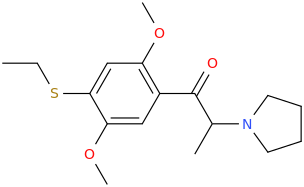 1-(2,5-dimethoxy-4-(ethylthio)phenyl)-1-oxo-2-(1-pyrrolidinyl)propane.png