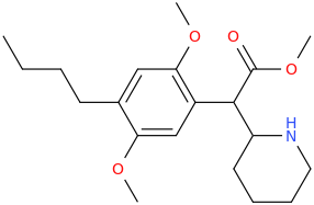 1-(2,5-dimethoxy-4-butylphenyl)-1-carbomethoxy-1-(2-piperidinyl)methane.png
