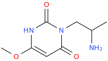 1-(2-amino-1-propyl)-1,3-diaza-2,6-dioxo-4-methoxybenzene.png