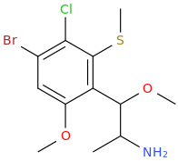 1-(2-methylthio-3-chloro-4-bromo-6-methoxyphenyl)-1-methoxy-2-aminopropane.png