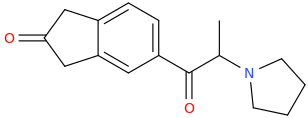 1-(2-oxoindan-5-yl)-2-(1-pyrrolidinyl)-1-oxopropane.png
