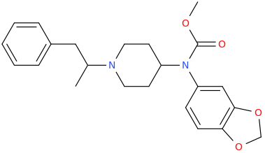 1-(2-phenyl-1-methylethyl)piperidin-4-yl-carbomethoxy-(3,4-methylenedioxyphenyl)ammonia.png