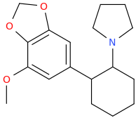 1-(3,4-methylenedioxy-5-methoxyphenyl)-2-(1-pyrrolidinyl)-cyclohexane.png