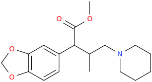 1-(3,4-methylenedioxyphenyl)-1-carbomethoxy-3-(1-piperidinyl)-2-methylpropane.png