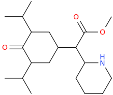 1-(3,5-diisopropyl-4-oxocyclohexyl)-1-carbomethoxy-1-(2-piperidinyl)methane.png