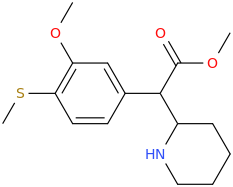 1-(3-methoxy-4-(methylthio)phenyl)-1-carbomethoxy-1-(2-piperidinyl)methane.png