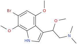 1-(4,7-dimethoxy-6-bromoindole-3-yl)-2-dimethylamino-1-methoxyethane.png