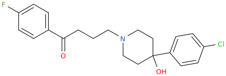 1-(4-(4-fluorophenyl)butan-4-one-1-yl)-4-hydroxy-4-(4-chlorophenyl)piperidine.png