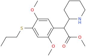 1-(4-(propylthio)-2,5-dimethoxyphenyl)-1-carbomethoxy-1-(2-piperidinyl)methane.png