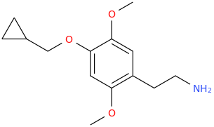 1-(4-cyclopropylmethyloxy-2,5-dimethoxyphenyl)-2-aminoethane.png