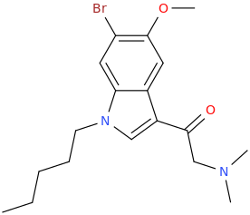 1-(5-methoxy-6-bromo-1-pentylindole-3-yl)-2-dimethylamino-1-oxoethane.png