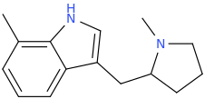 1-(7-methylindole-3-yl)-1-(1-methyl-2-pyrrolidinyl)methane.png