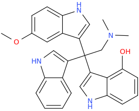 1-(indol-3-yl)-1-(4-hydroxyindol-3-yl)-1-(5-methoxyindol-3-yl)-2-dimethylaminoethane.png