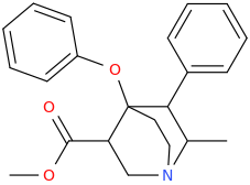 1-aza-3-carbomethoxy-4-phenoxy-5-phenyl-6-methylbicyclo[2.2.2]octane.png