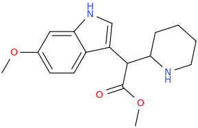 1-carbomethoxy-1-(2-piperidinyl)-1-(6-methoxyindole-3-yl)methane.png