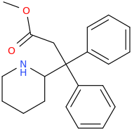 1-carbomethoxy-2,2-diphenyl-2-(2-piperidinyl)ethane.png