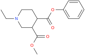 1-ethyl-3-carbomethoxy-4-(phenyloxycarbonyl)piperidine.png