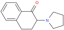 1-oxo-2-(1-pyrrolidinyl)tetralin.png