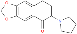 1-oxo-6,7-methylenedioxy-2-(1-pyrrolidinyl)tetralin.png